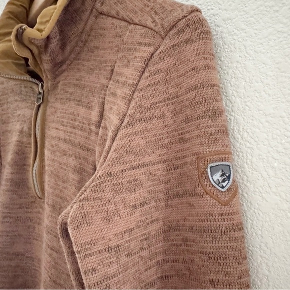 Kuhl Ascendyr Sweater Quarter Zip Pullover Fleece Casual Hiking Camping Brown S - Picture 10 of 15